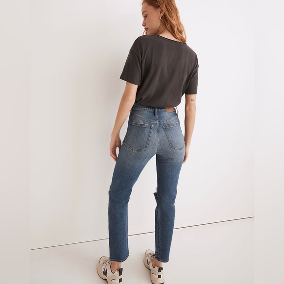 SOLD Madewell The Perfect Vintage Crop Jean with Knee Rips - Size 27P - Picture 2 of 13